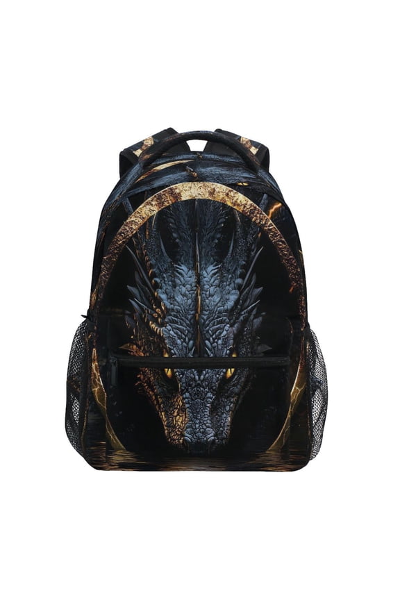 Cool Artistic Dragon Pattern School Backpack Elementary Stylish Bookbag Laptop Bags Travel Daypack