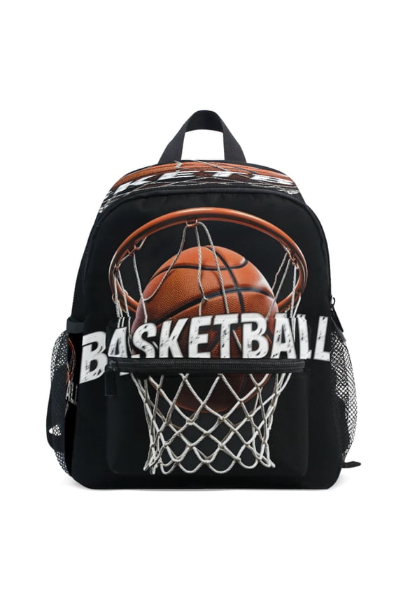 Cool Basketball Pattern School Backpack Student Bookbag Mini Bag