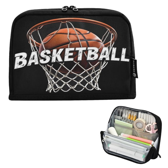 ALAZA Cool Basketball Pencil Case Pen Pouch Bag Large Capacity Organizer