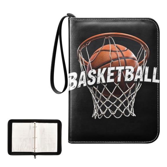 ALAZA Cool Basketball Trading Card Binder 4 Pocket Cards Collection Album 400 Folder Holder