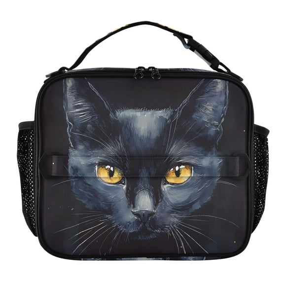 ALAZA Cool Cat Lunch Box Insulated Lunch Bag Cooler Tote with Shoulder Strap