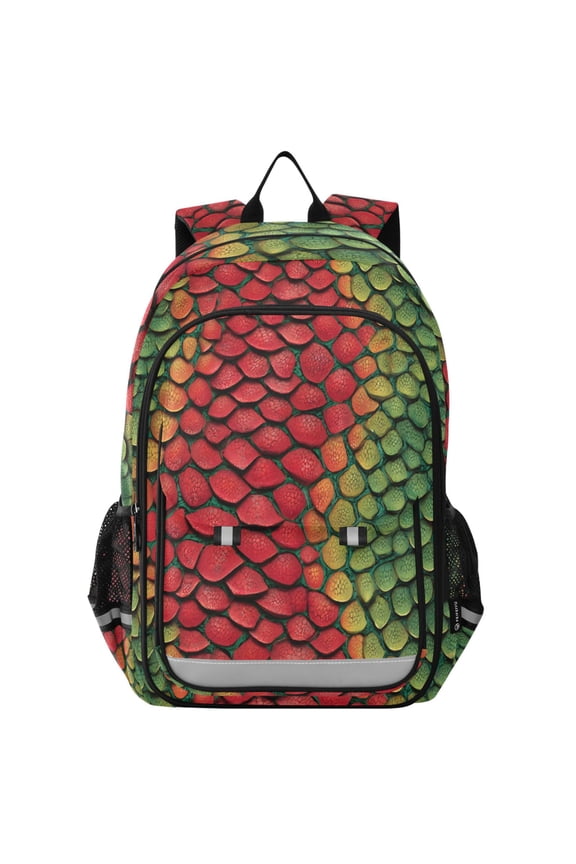 Cool Crocodile Skin Laptop Backpack Purse Travel Bag Casual School Bookbag Rucksack for Women Men