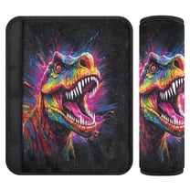 ALAZA Cool Dinosaur Car Seat Belt Adjuster Neck Covers Shoulder Cushions Pads S