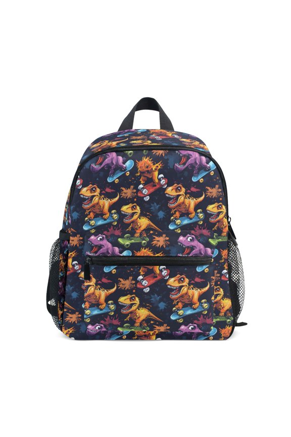 Cool Dinosaur Skateboards School Backpack Small Bookbag Mini Bags