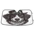 thumbnail image 1 of ALAZA Cool Dog Windshield Sun Shade Car Foldable Sun Visor Block UV Rays Protector 53"x23.5", 1 of 8