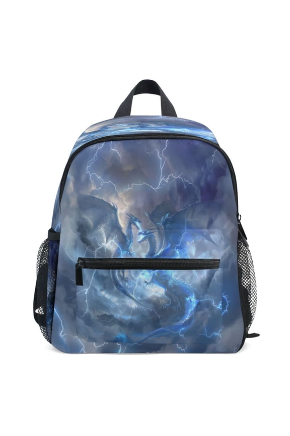 Cool Dragons Pattern School Backpack Student Bookbag Mini Bag