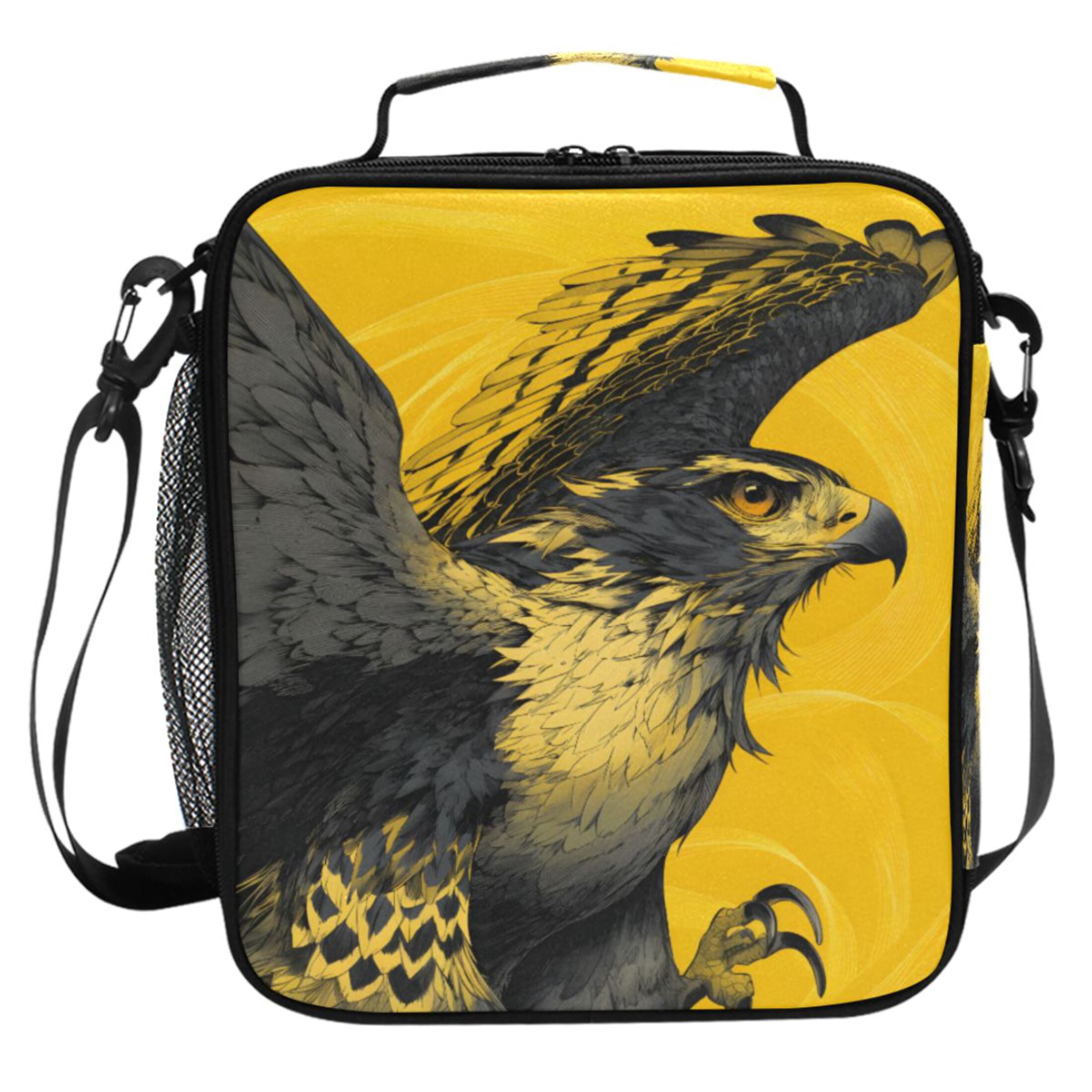 ALAZA Cool Eagle Lunch Box Insulated Cooler Lunch Bag with Shoulder Strap Meal Prep Tote