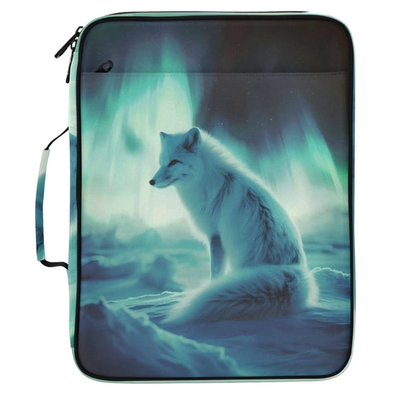 ALAZA Cool Fox Pattern Expanding Accordion File Folder 3 Ring Zipper Organizer Portable Document Binder Bag