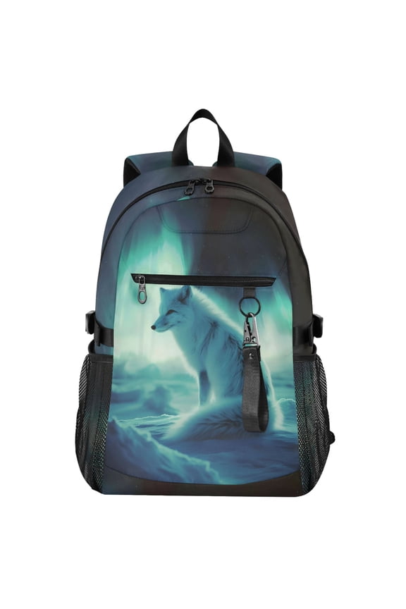 Cool Fox Pattern School Backpack Travel Laptop Bag College Bookbag Casual Daypack for Women Men