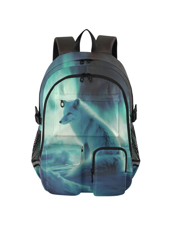 Cool Fox Print Student Backpack School Bookbag Large Laptop Daypack Travel Bag