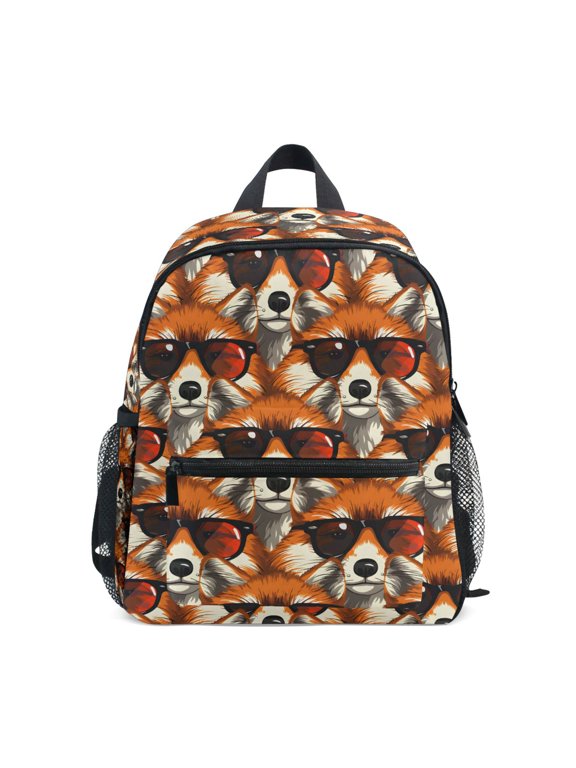 Cool Fox with Sunglasses Toddler Backpack for Preschool Kindergarten Kids Bags