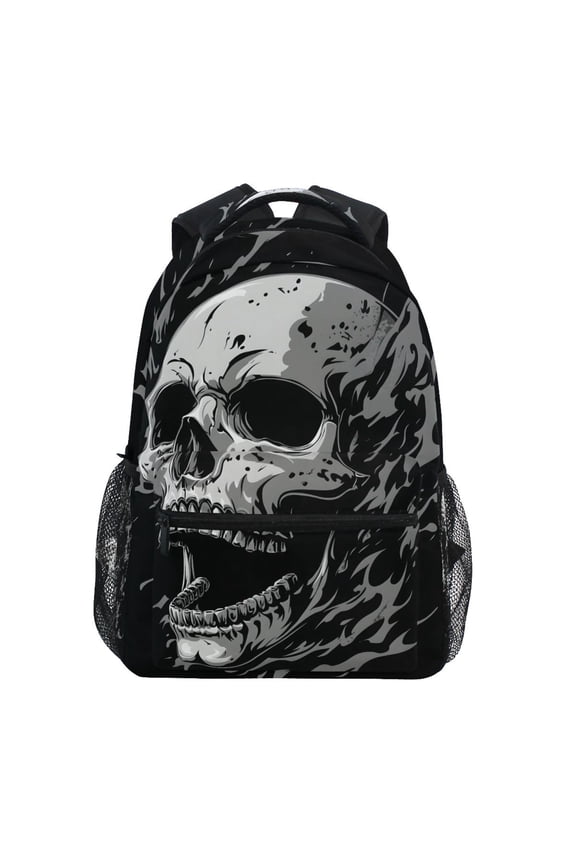 Cool Funny Skull Pattern School Backpack Elementary Stylish Bookbag Laptop Bags Travel Daypack