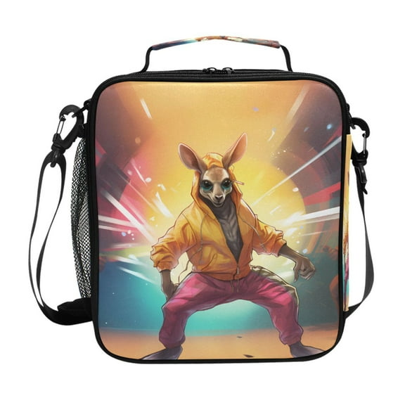 ALAZA Cool Kangaroo Dancing Lunch Box Insulated Lunch Bag Reusable Thermal Cooler Tote School Picnic