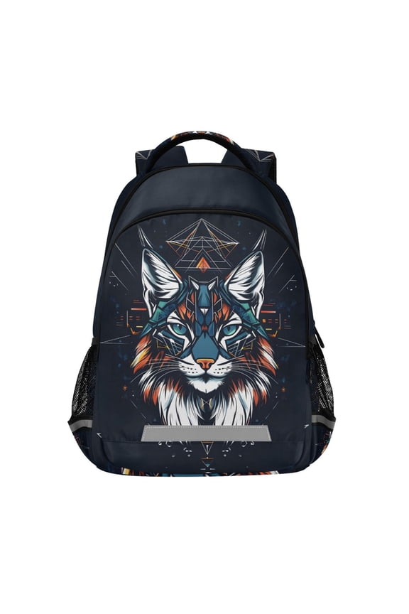 Cool Leopard Art Pattern Backpack Elementary School Bag Bookbag Travel Rucksack