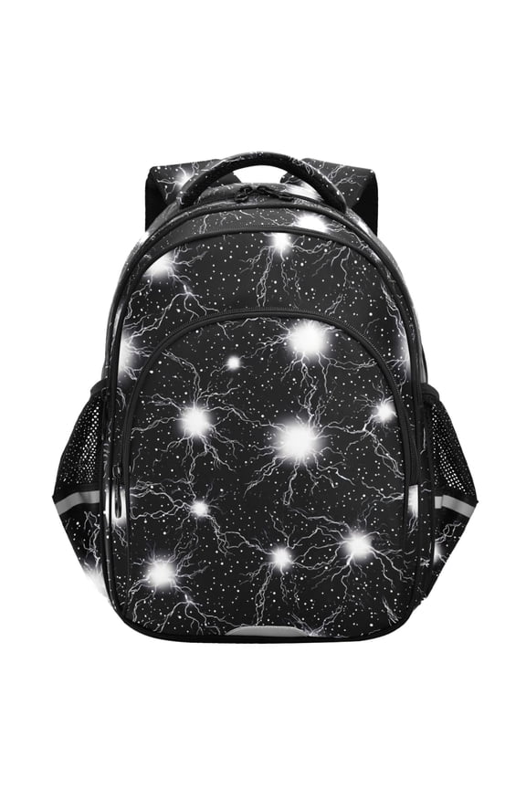 Cool Lightning Pattern School Backpack Elementary Bag Student Bookbag Travel Rucksack