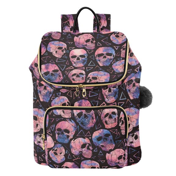 ALAZA Cool Neon Skull Travel Backpack Laptop Bag Large Capacity Daypack