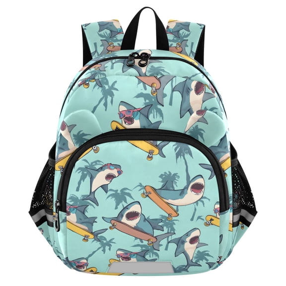 ALAZA Cool Sharks Skating Mini Backpack School Bookbag Age 3-7 Medium