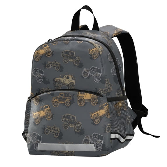 ALAZA Cool Truck Pattern School Backpack Elementary Student Bookbag