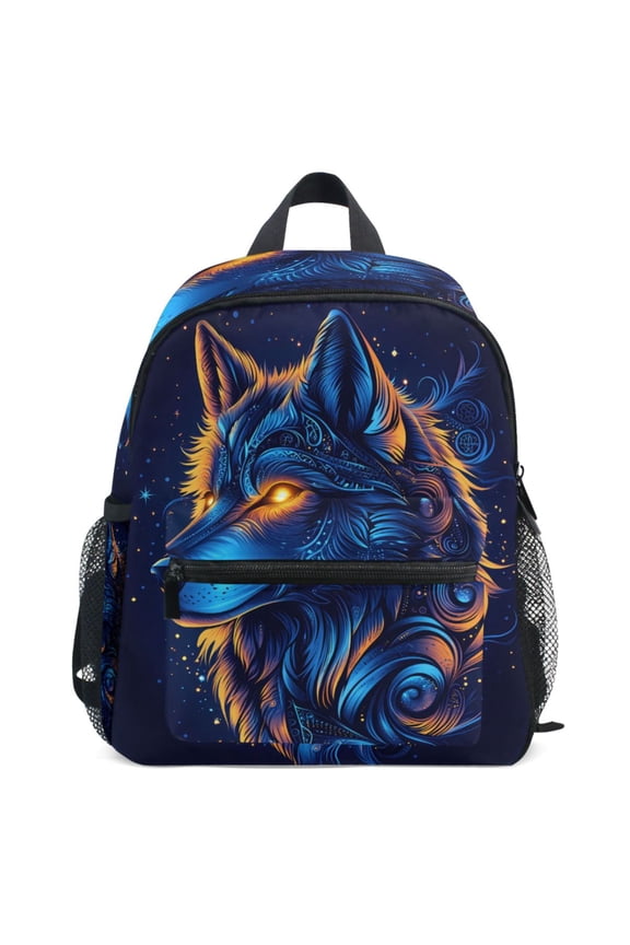Cool Wolf Eyes Pattern School Backpack Student Bookbag Mini Bag
