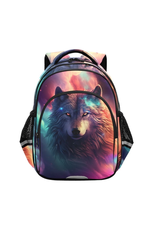 Cool Wolf School Backpack Elementary Bag Bookbag Travel Rucksack