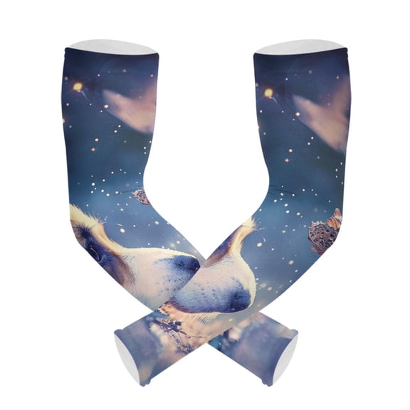 ALAZA Corgi Dog Butterfly UV Sun Protection Arm Sleeves UPF 50+ Compression Cooling Sleeve 1 Pair