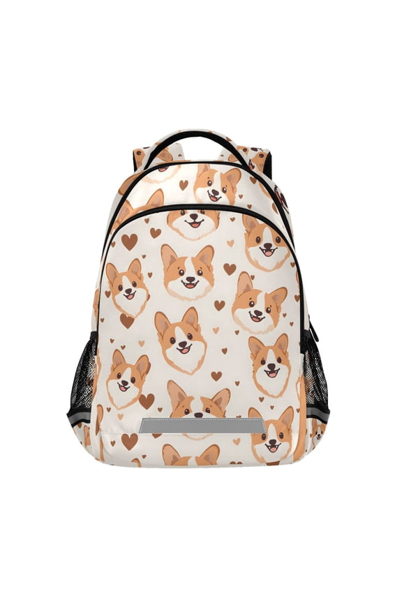 Corgi Dogs Backpack Elementary School Bag Bookbag Travel Rucksack