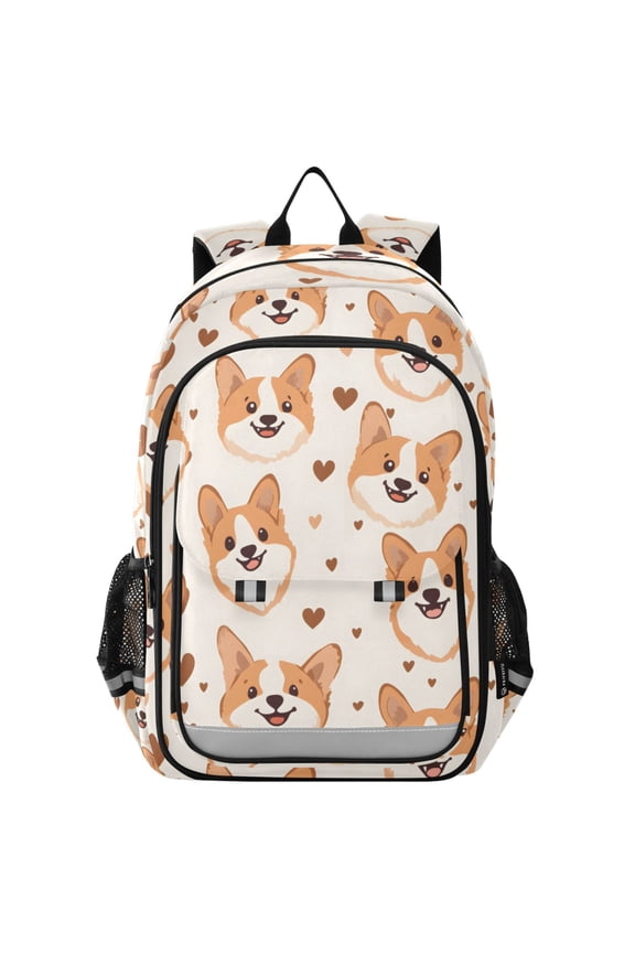 Corgi Dogs Laptop Backpack Purse Travel Bag Casual School Bookbag Rucksack for Women Men