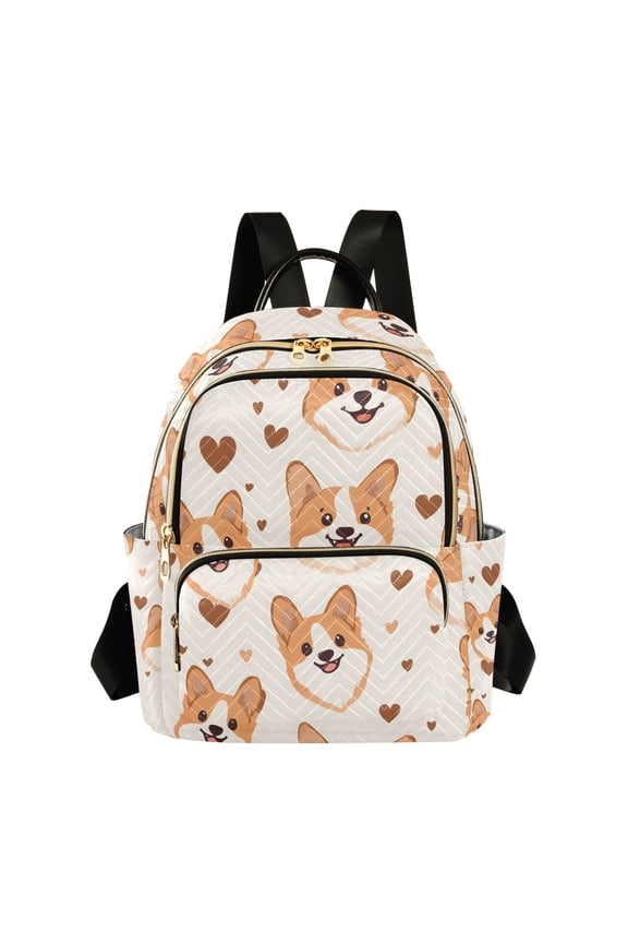 Corgi Dogs Womens Travel Laptop Backpack Large Daypack Ladies Shoulder Bags S