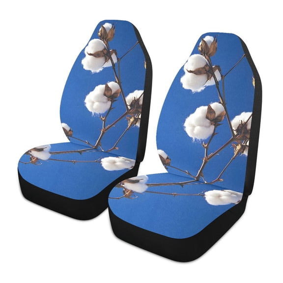 ALAZA Cotton Blue Sky Car Seat Covers 2 PCs Universal Auto Front Seats Interior Protector