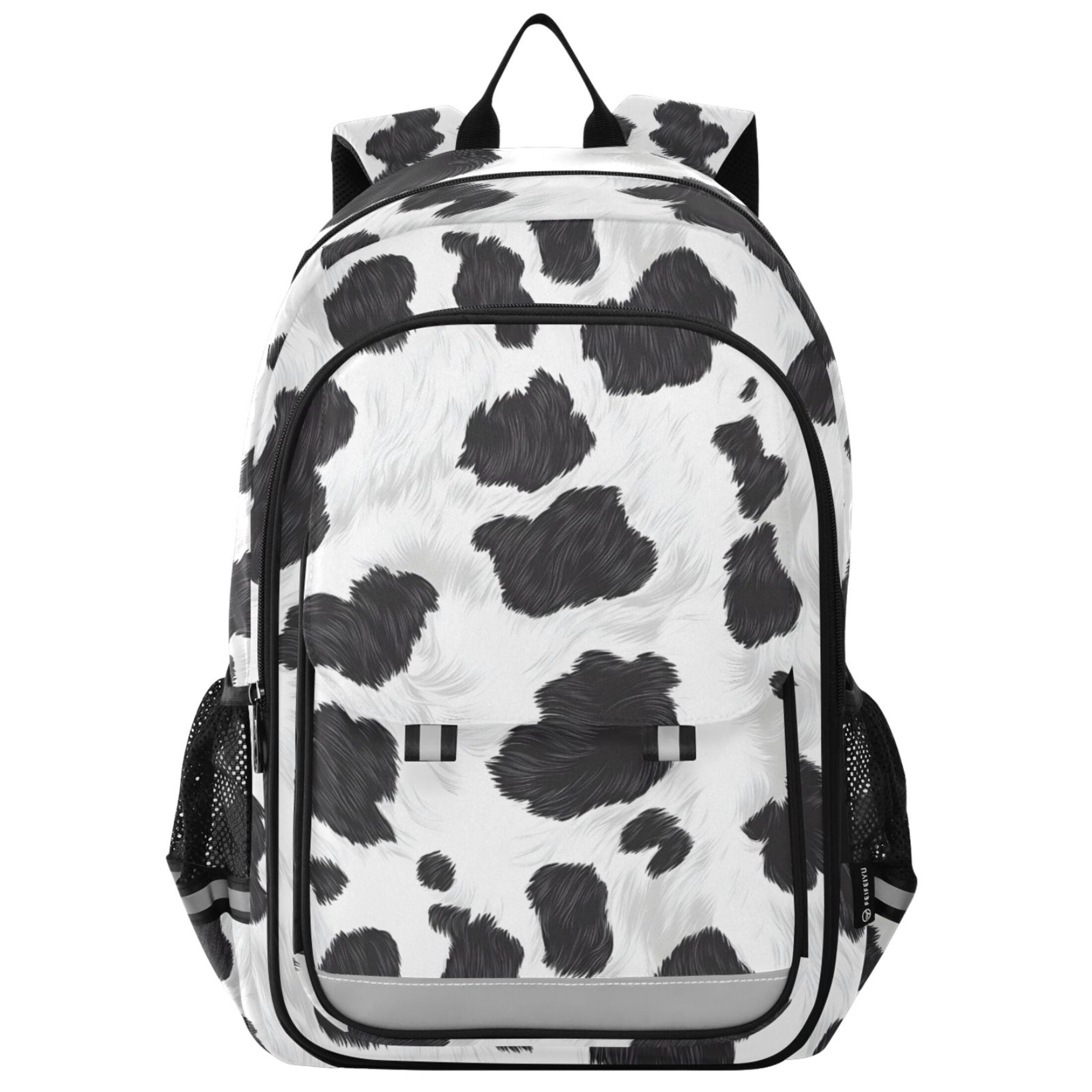 ALAZA Cow Print Laptop Backpack Purse Travel Bag Casual School Bookbag Rucksack for Women Men