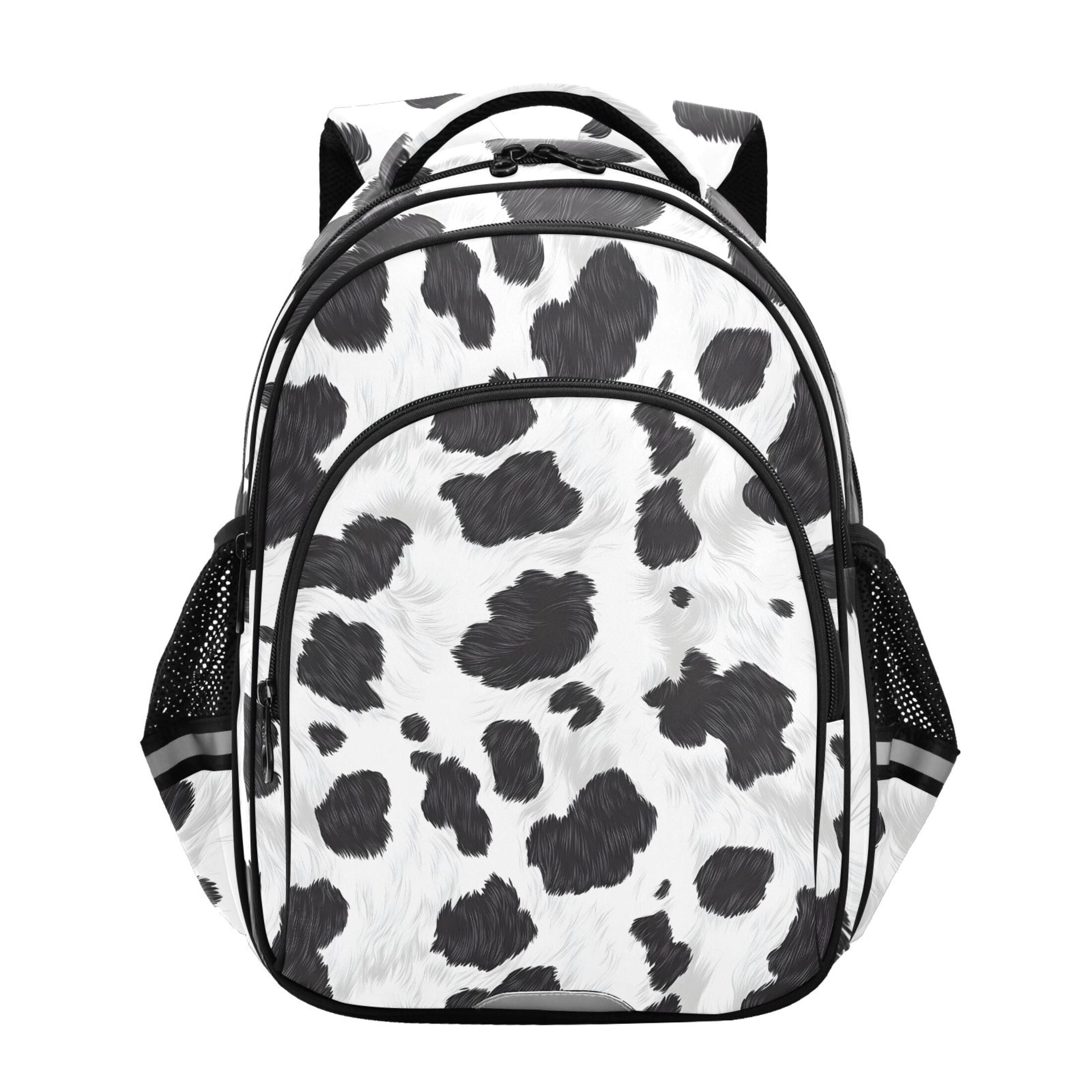 ALAZA Cow Print School Backpack Elementary Bag Bookbag Travel Rucksack
