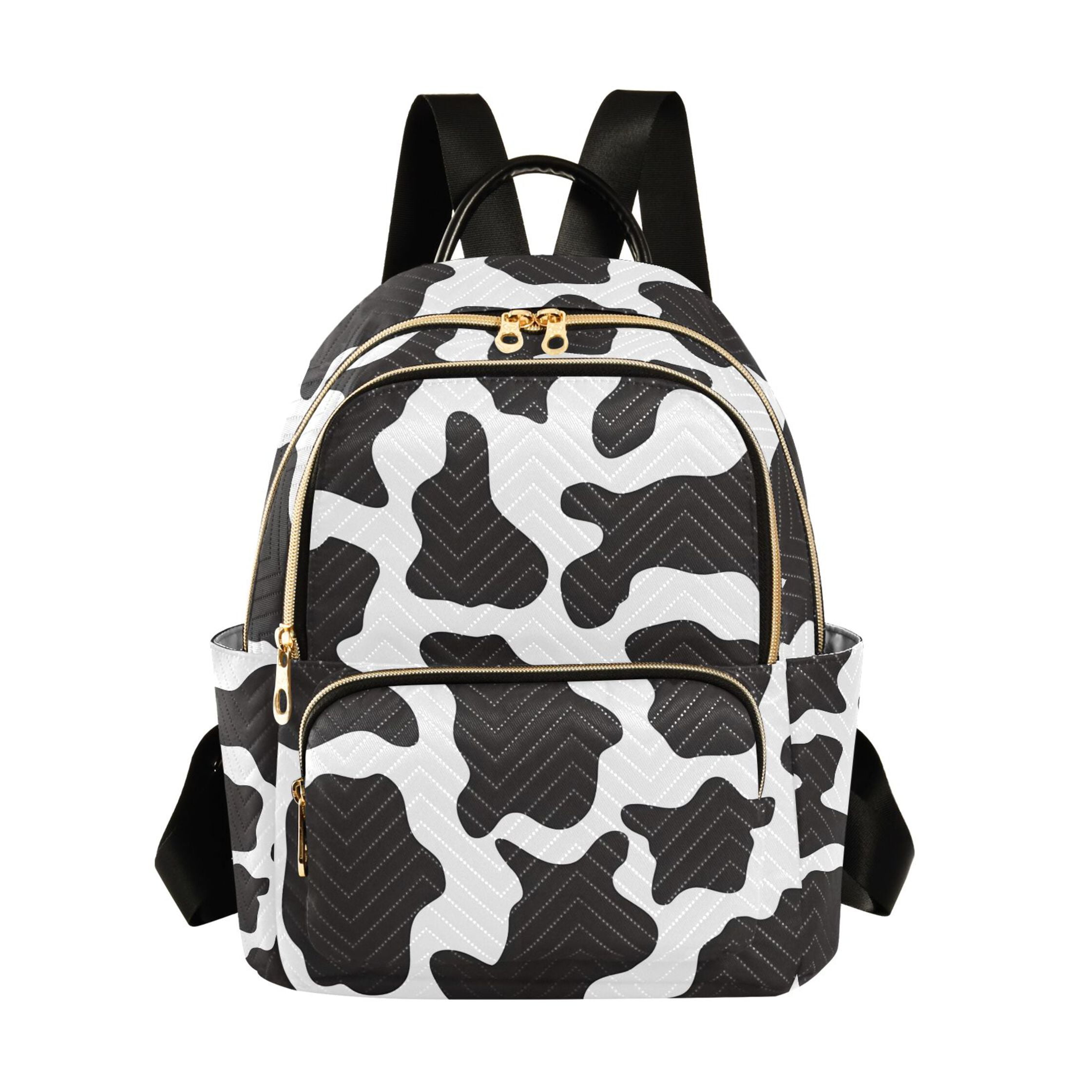ALAZA Cow Print Womens Travel Laptop Backpack Large Daypack Ladies Shoulder Bags M