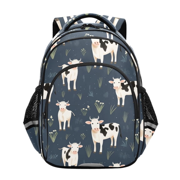 ALAZA Cow on Grass School Backpack Elementary Bag Bookbag Travel Rucksack