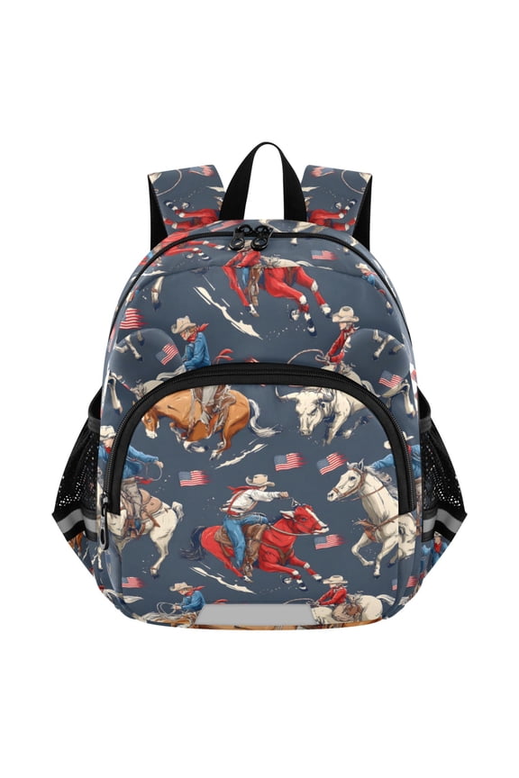 Cowboys America Flag Mini Backpack School Bookbag Age 3-7 Medium