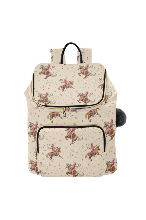 Cowboys Riding Travel Backpack Laptop Bag Large Capacity Daypack