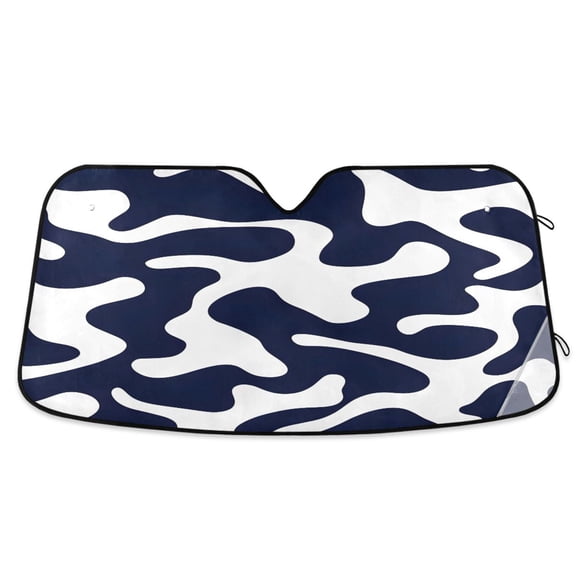 ALAZA Cows Wavy Windshield Sun Shade Car Foldable Sun Visor Block UV Rays Protector 55"x27.6"