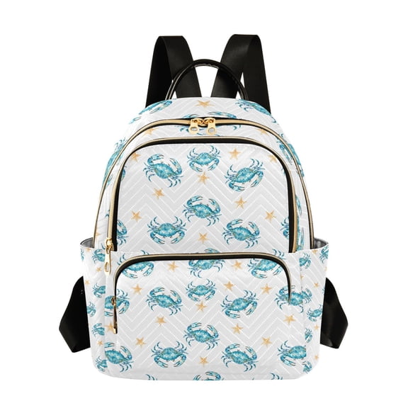 ALAZA Crabs Starfish Womens Travel Laptop Backpack Large Daypack Ladies Shoulder Bags S
