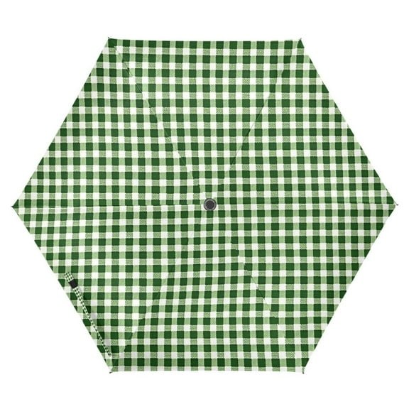 ALAZA Creen Checkered UPF 50+ Compact Folding Umbrella for Rain Travel Umbrella Packable