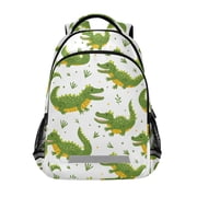ALAZA Crocodile Hand Drawn Backpack Elementary School Bag Bookbag Travel Rucksack