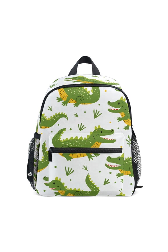 Crocodile Hand Drawn School Backpack Small Bookbag Mini Bags