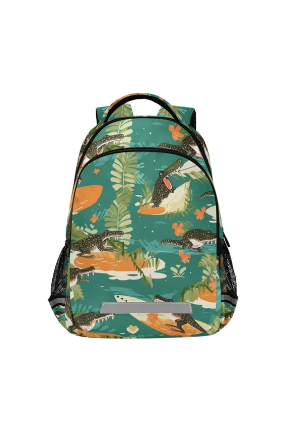 Crocodiles Backpack Elementary School Bag Bookbag Travel Rucksack