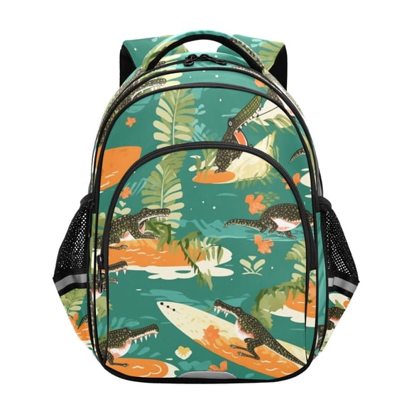 ALAZA Crocodiles School Backpack Elementary Bag Bookbag Travel Rucksack