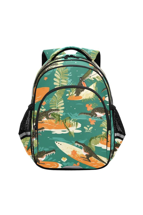 Crocodiles School Backpack Elementary Bag Bookbag Travel Rucksack