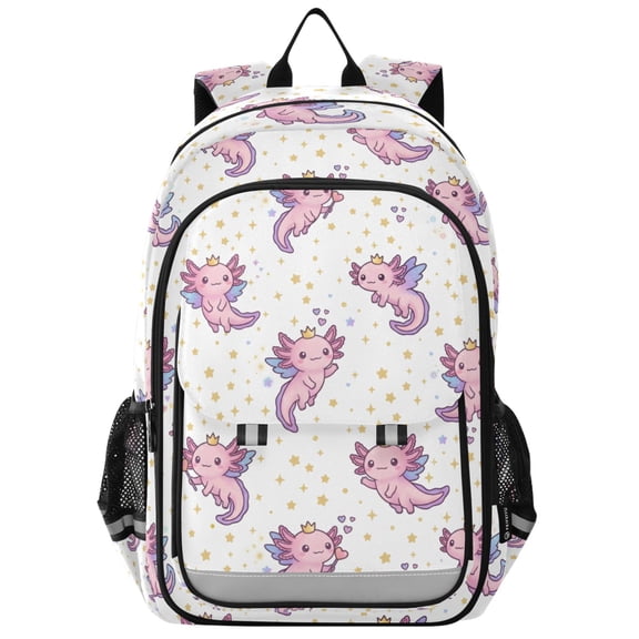 ALAZA Crown Axolotl School Laptop Backpack Travel Bag Casual Student Bookbag Rucksack
