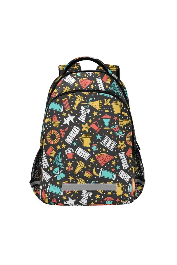 Cups with Star and Hat Backpack Elementary School Bag Bookbag Travel Rucksack