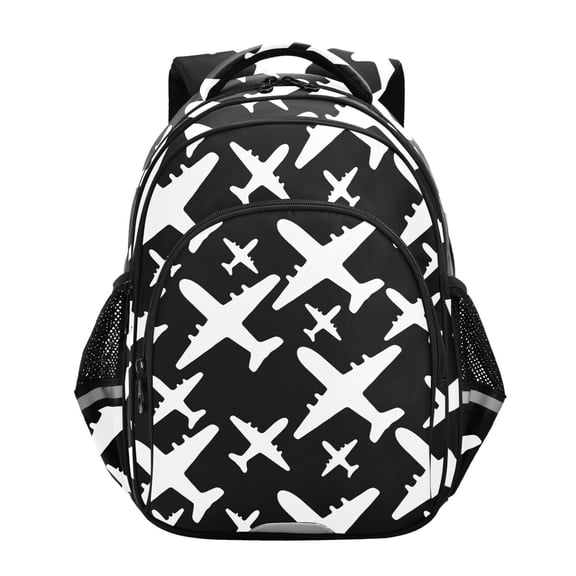 ALAZA Cute Airplane Pattern School Backpack Elementary Bag Bookbag Travel Rucksack