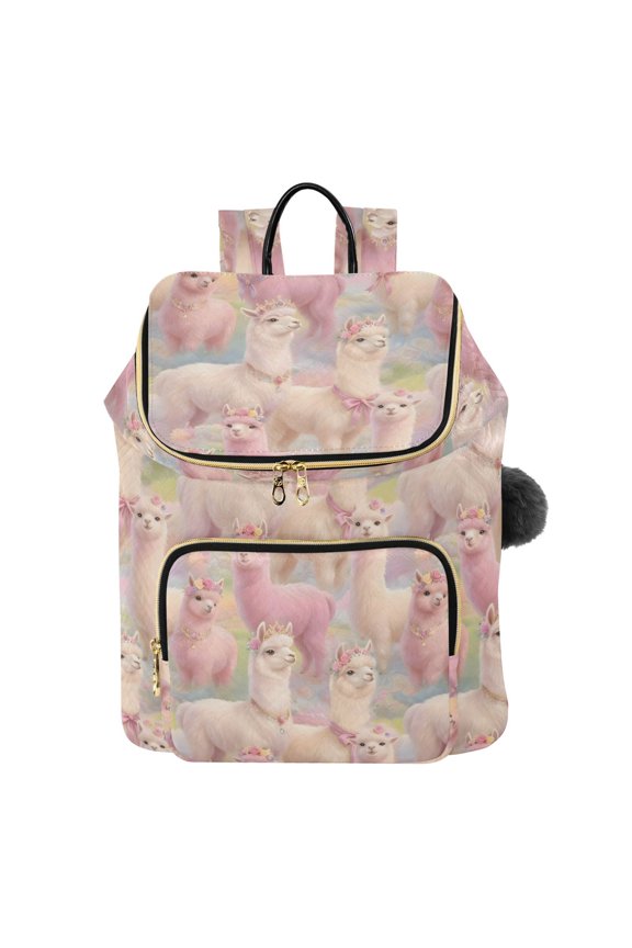 Cute Alpaca Travel Backpack Laptop Bag Large Capacity Daypack