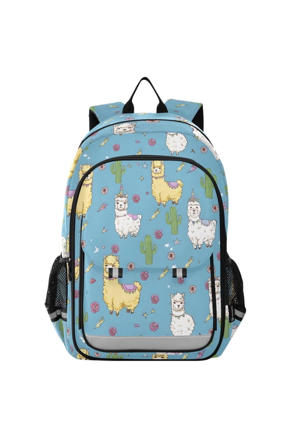 Cute Alpacas Cactus Laptop Backpack Purse Travel Bag Casual School Bookbag Rucksack for Women Men