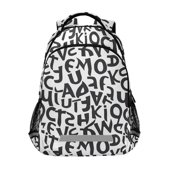 ALAZA Cute Alphabets Backpack Elementary School Bag Bookbag Travel Rucksack