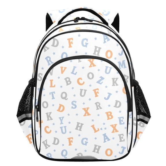 ALAZA Cute Alphabets School Backpack Elementary Bag Student Bookbag Travel Rucksack